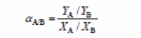 The separation factor formula