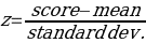 The standard (z) score