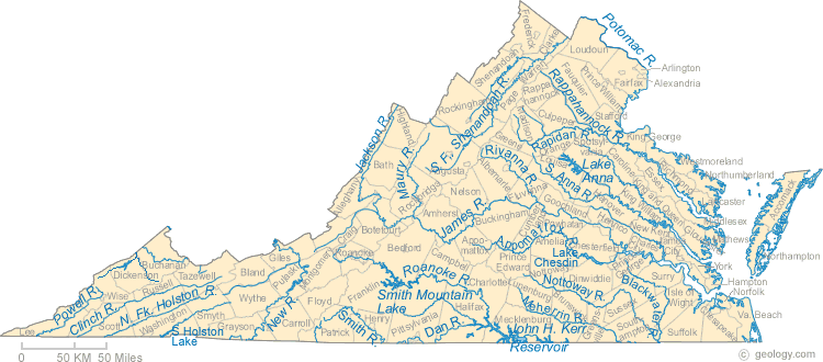 The Surface Water Sources in the State