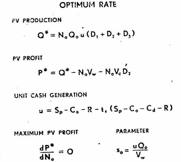 Optimum rate