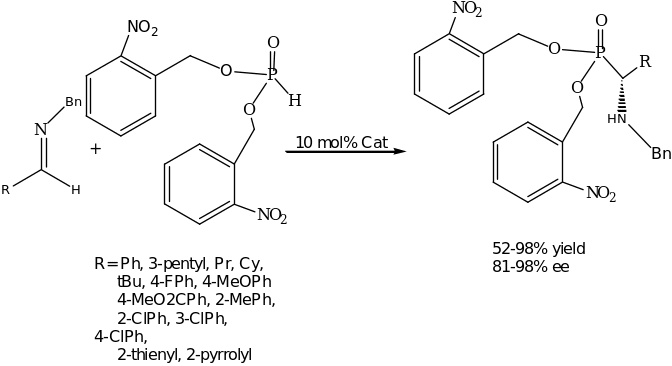 Strecker reaction: Hydrophosphonylation