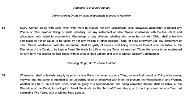 Offence Against the Person Act 1861