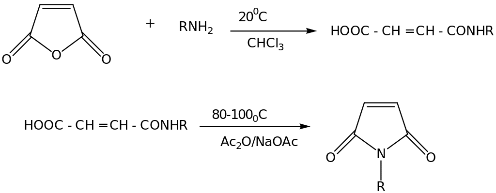 Synthesis of maleimide compound