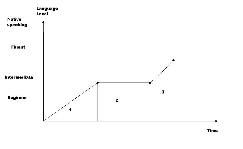 the levels of language perception by Spanish speakers (1, 2, 3)