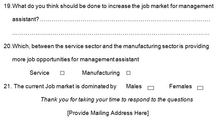 Opinions on the Field of Management Assistant