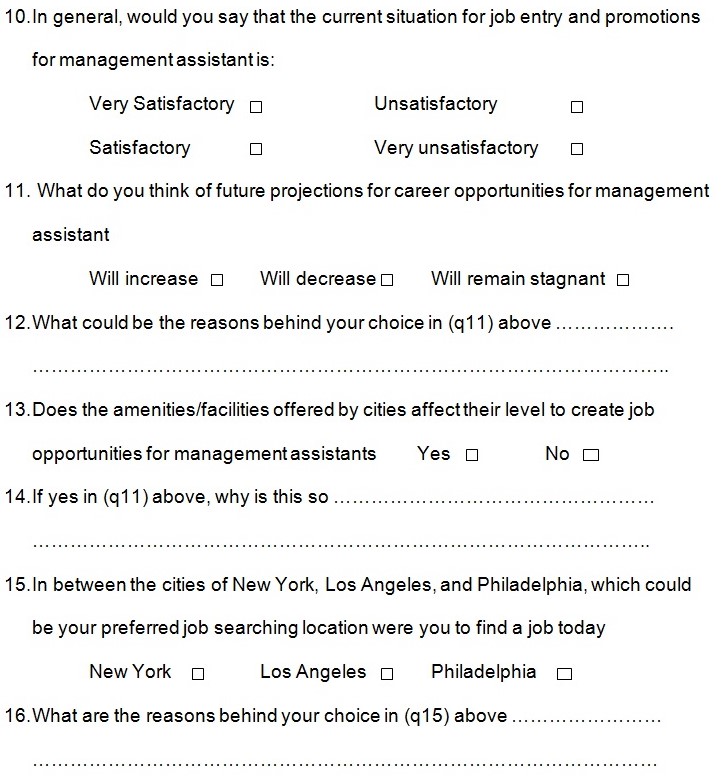 Knowledge on the Field of Management Assistant