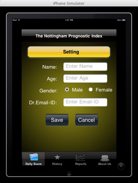 Saving the User’s personal Information