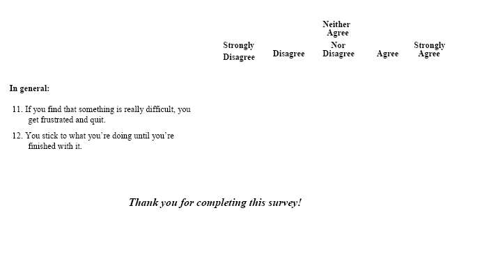 Cornell University LST Middle School Survey