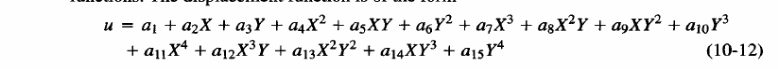 The displacement function