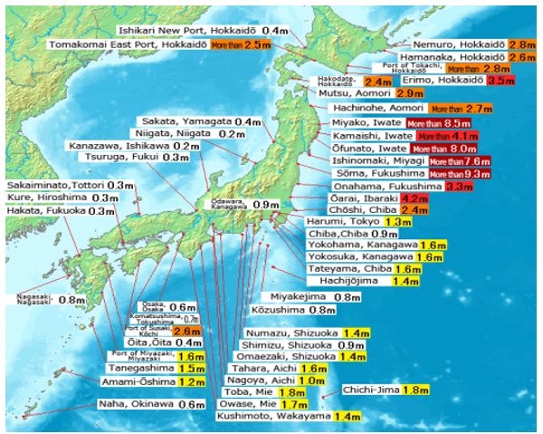Among the earthquake vulnerable areas subjected to the destructive effects of earthquakes is Japan